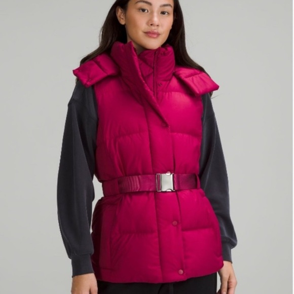 lululemon athletica Jackets & Blazers - NWT Lululemon Wunder Puff Waist Vest Size 6 in Pomgranate